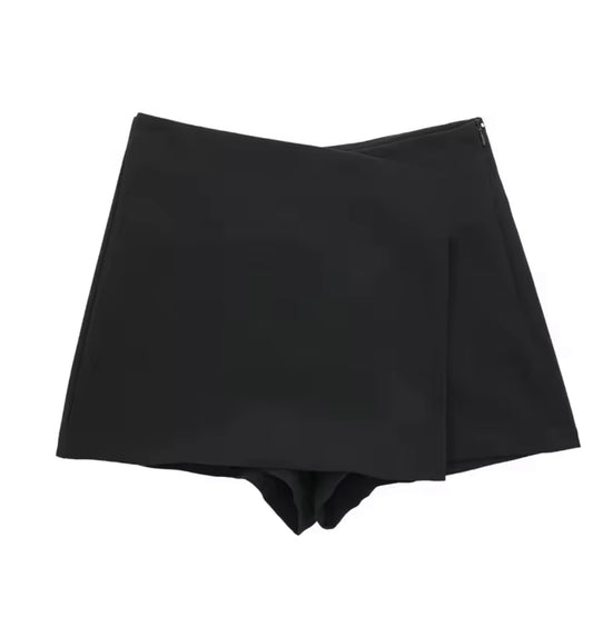 Black Tailored Skort