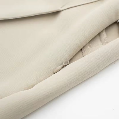 Light Khaki Tailored Skort