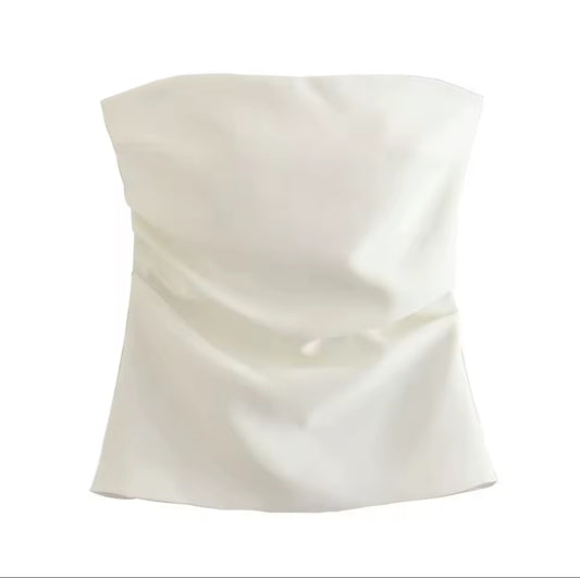 Off-the-Shoulder Ruched Corset Top