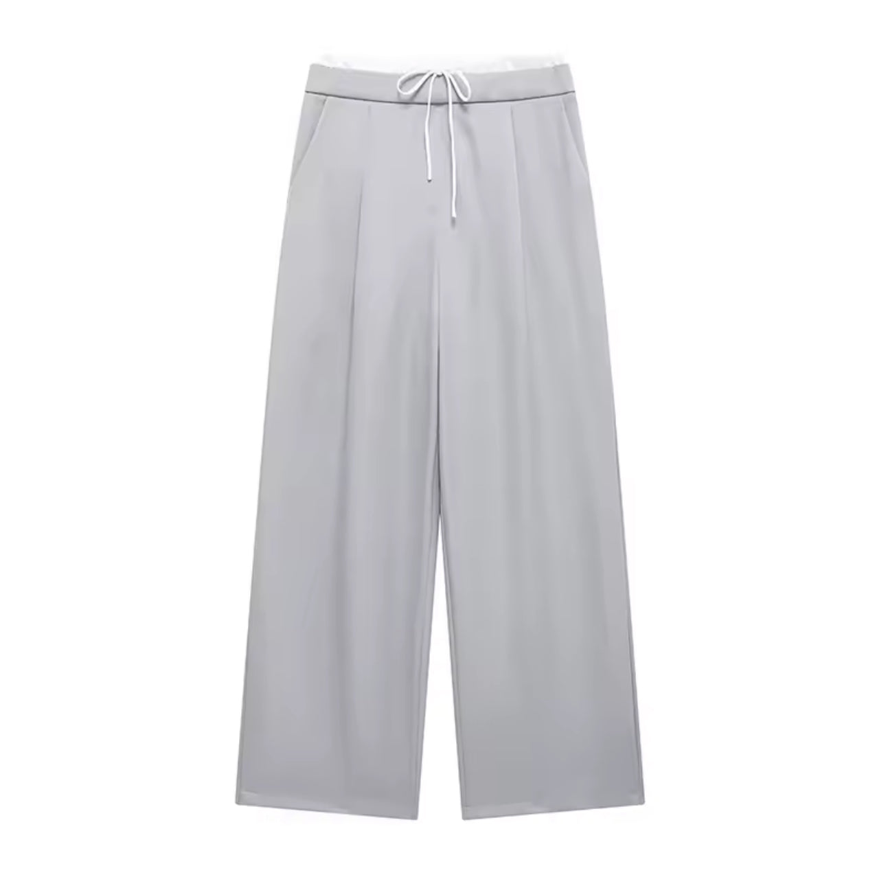 Light Grey Wide-Leg Trouser