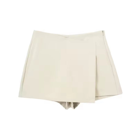 Light Khaki Tailored Skort