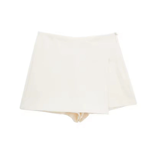 White Tailored Skort