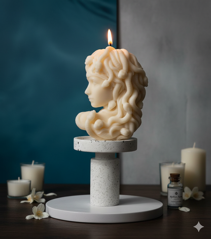 Large Medusa Candle — Myth Meets Modern Art