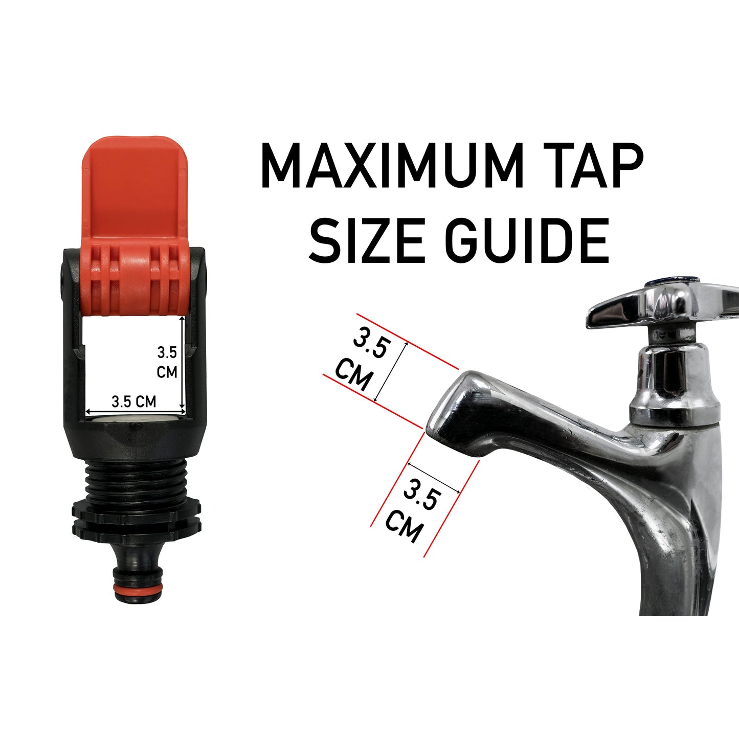 Red Kitchen Tap Adapter