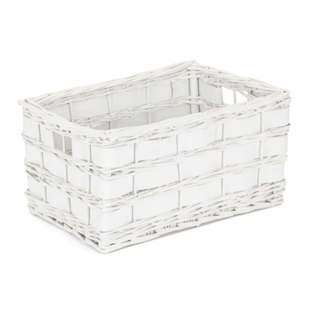 Unlined White Scandi Storage Basket